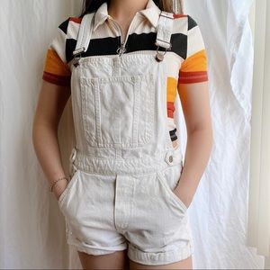 Denim white overalls